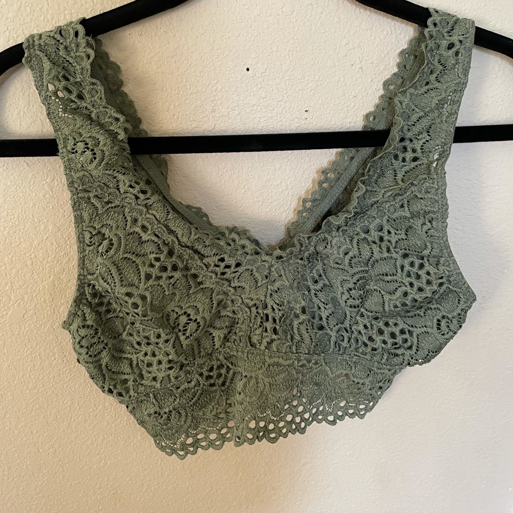 Army green bralette